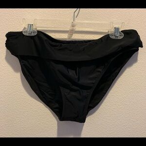 Womens Swim Bottom Black NWOT Hygienic Liner in place. Size XXL. High Leg Style.